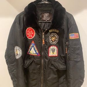 Top Gun Bomber Jacket Men’s Xl Needs Small Repair
